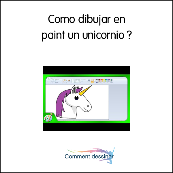 Como dibujar en paint un unicornio